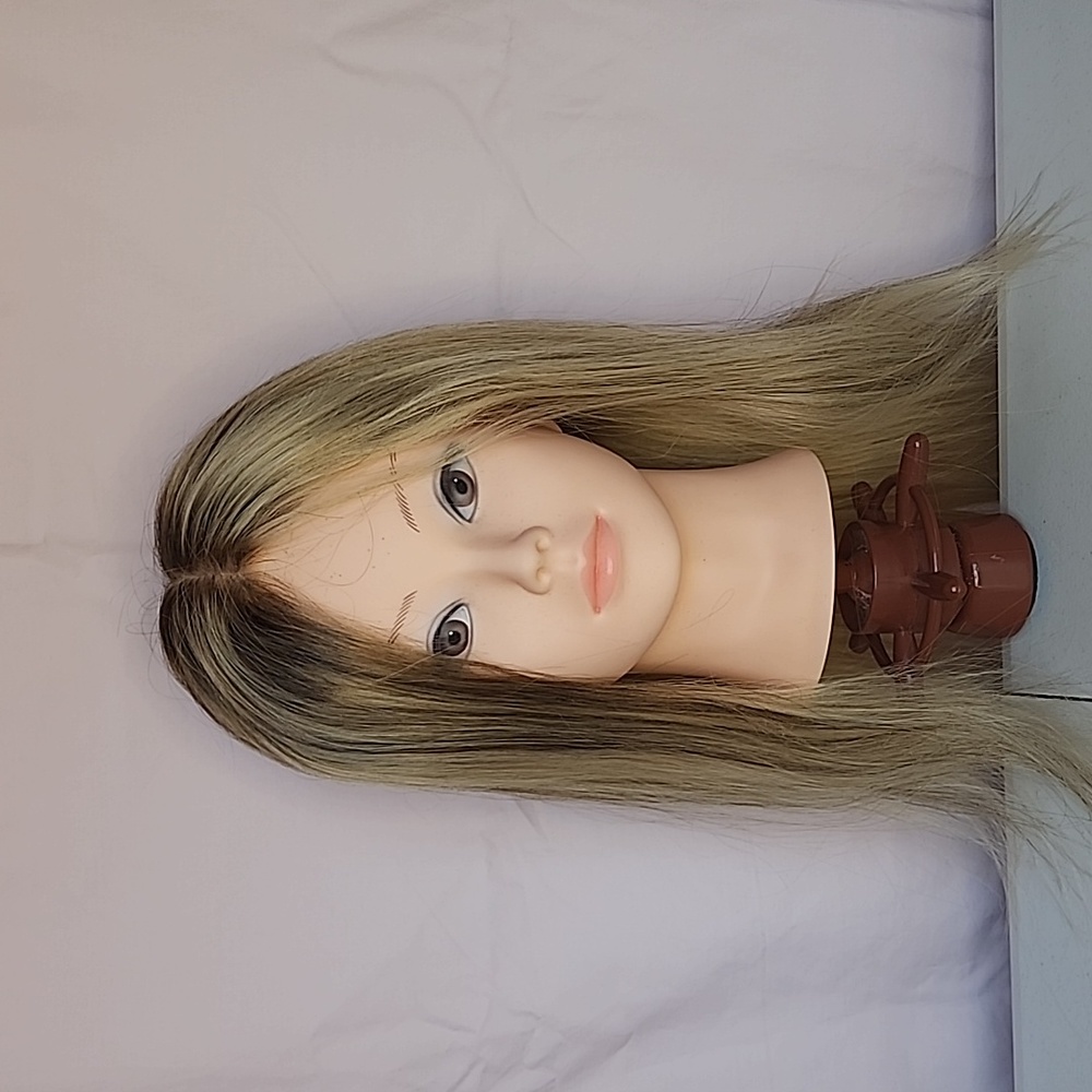 Human hair wig blonde rooted small cap